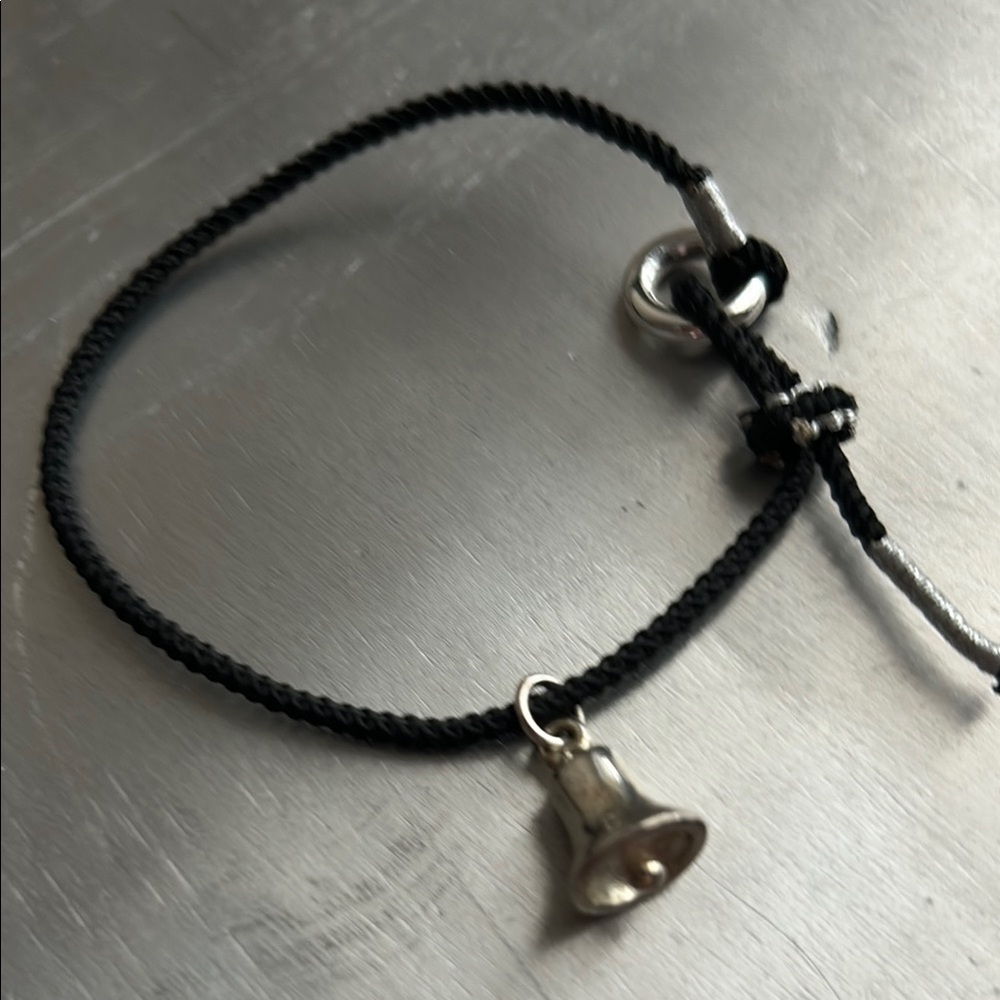 Suicide Prevention /mental health awareness  Silver Bell Charm Rope Bracelet